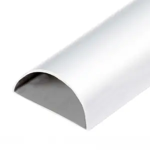 6063 extrudé demi rond en forme de d en aluminium tube profilé d'extrusion