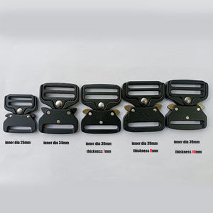 Turun, alta calidad, 38mm, hebillas de Liberación lateral plana, Clips de aleación de Metal negro, Collar de perro, hebilla de Metal de liberación rápida de 1,5 pulgadas - Product Image 3