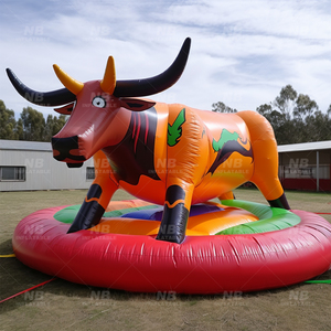 Toro Mecánico Inflable para Desafío de Equilibrio con Máquina Giratoria Loca para Entretenimiento Infantil - Product Image 4
