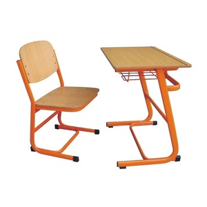 Ensemble de bureau et chaise d'école à hauteur fixe moderne pour étudiants, construction en métal et contreplaqué, usage commercial, Aoyasi PT-109A PT-109A Scho - Product Image 3