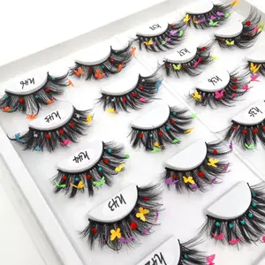 festival Christmas Halloween butterfly trending products beauty bulk customized your logo mink lashes 10-25 mm eyelashes