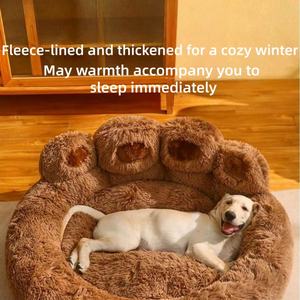 Cama y Sofa Nido para Perro y Gato Cama de Peluche de Lujo con Forma de Pata de Oso Descanso Cómodo Accesorio para Mascotas - Product Image 2