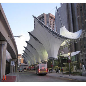 Structure architecturale en membrane tendue pour auvent de voile en matériau PVDF - Product Image 4