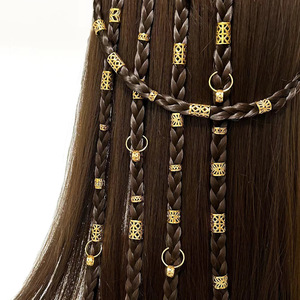Accesorios para Peinar el Cabello, Anillos de Aleación para Trenzar y Dijes Decorativos, Unisex, Uso Diario, Modernos, Juego de 80 Piezas - Product Image 3
