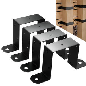Soporte de Fijación para Columnas de Muebles de Exterior Modernos de 4x4 Pulgadas, de Aleación de Zinc Resistente, Correas Metálicas en Forma de U, Cierre Suave y Ajustable - Product Image 1