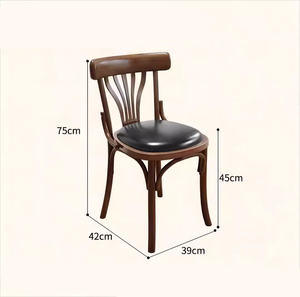 Silla de Madera Duradera de Estilo Antiguo para Restaurante, Cafetería, Catering, Banquetes, Eventos, Bar, Hotel, Ocio - Product Image 2