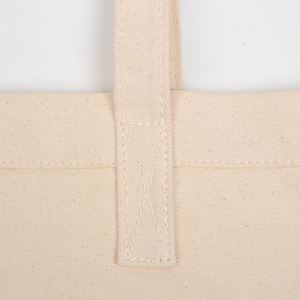 Sac fourre-tout en toile de coton pour femme avec poche, idéal pour les cours et le travail, nouveau style 2026, tendance, écologique, sac de shopping personnalisable avec logo - Product Image 6
