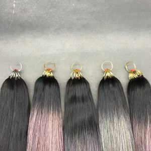 Extensions de cheveux naturels humains de 22 pouces, alignées aux cuticules, nouées <span class=keywords><strong>à</strong></span> la main, avec pointes invisibles en plumes, longueur étirée, vente en gros - Product Image 3