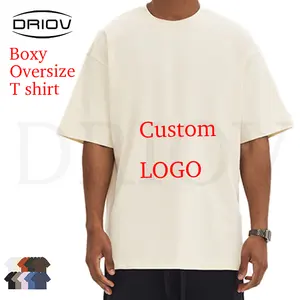 High quality boxy oversized t shirt supplier fashion cotton oversized tee custom boxy fit blank t shirt for men's t-shirt