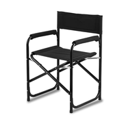 Chaise de maquillage pliable portable d'extérieur, chaise de réalisateur de camping en acier robuste