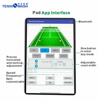Machine de tennis de padel portable TenniSmash Équipement de tir ABS pour l'entraînement en intérieur avec intégration d'applications