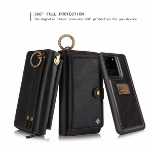 Pola Retro đa chức năng dây kéo Ví Thẻ Túi xách có thể tháo rời 360 bảo vệ đầy đủ cho iPhone 16 Pro Max 15 Pro Max trường hợp điện thoại - Product Image 4