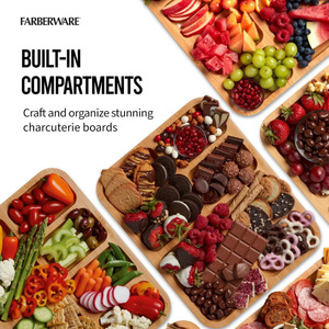 Plateau de service Farberware avec compartiments intégrés pour planches à charcuterie - Product Image 1