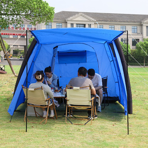 <span class=keywords><strong>Tente</strong></span> <span class=keywords><strong>tunnel</strong></span> de camping familiale surdimensionnée pour l'été en plein air, camouflage/jeu de terrain, 4-<span class=keywords><strong>5</strong></span> <span class=keywords><strong>personnes</strong></span>, une pièce, un hall, polyester, double couche - Product Image 4