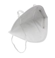 Masque respirateur FFP2 de couleur blanche avec boucle d'oreille élastique, certifié CE, inspection personnalisée en usine, tissu non tissé à 5 couches