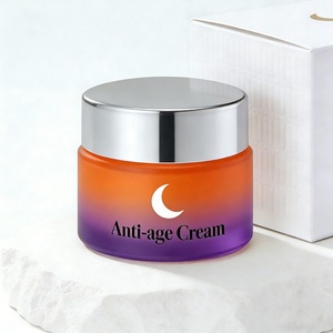 Luxury Custom Color Matte <b>Glass</b> Cosmetic <b>Jars</b> for Skin Care Cream in Black 5ml-100ml Sizes with <b>Lids</b> - Product Image 4