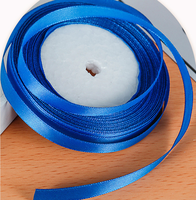 Ruban en satin de polyester de 1 cm, rouleaux, boîte cadeau, ceinture décorative, nœud, emballage cadeau, décoration florale, bouquet de fleurs, couleur unie