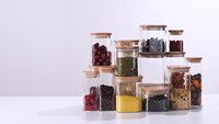 Pot de conservation carré en verre borosilicate avec couvercle hermétique, récipient multifonctionnel de qualité alimentaire chauffable pour le camping