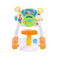 Simulación de cabina para niños, volante de conducción, rompecabezas, juguete educativo interactivo para padres e hijos con música