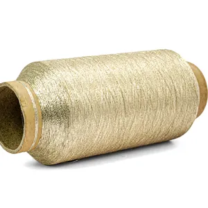 Fine gold yarn 40D 75D Lurex thread crochet cone 2ply 65% polyester 35% Metallic Mixed Colour fine Metallic yarn