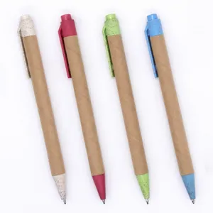 Cork Pen Ballpoint Eco Friendly Environmental Protection Ballpoint Pen Biodegradable Wheat Straw Pen