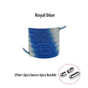 Elastische Schnürsenkel ohne Krawatten Schnürsenkel Flat <span class=keywords><strong>Gold</strong></span> Glitter Gummibänder Kapsel Lock Schnürsenkel für Erwachsene Kids Sneaker - Product Image 6