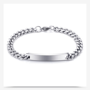 Pulsera de acero inoxidable de 4 mm y 7 mm, cadena lisa, unisex, regalo de joyería para parejas, hombres y mujeres - Product Image 3