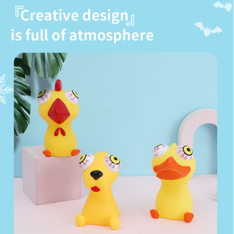 All Environmentally Friendly Pvc Material Extrusion Convex Eye White Panda Toy Prank Funny Extrusion Pressure Relief Glue Toy