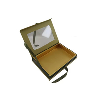 Boîte d'emballage en papier pour cadeaux de luxe personnalisés, chocolats, bonbons, Ikolata Kutusu pour le Ramadan avec fenêtre transparente en PVC et insert