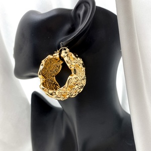 Joyería de Moda, Aros Grandes Geométricos Únicos de Lujo Chapados en Oro de 18k para Mujer - Product Image 6