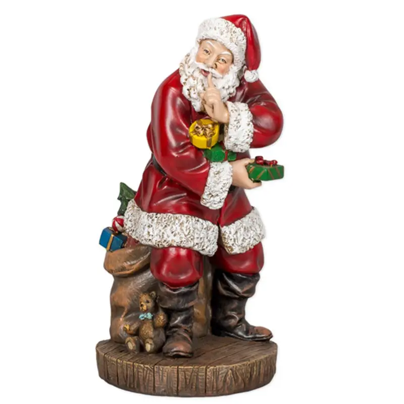 Statuetta decorativa a forma di Babbo Natale in The Garden-anta Claus Garden in resina 