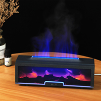 Diffuseur d'arômes WMK Flame 200 ml avec télécommande, diffuseur de simulation de cheminée, diffuseur d'huiles essentielles, humidificateur de cheminée pour cadeau