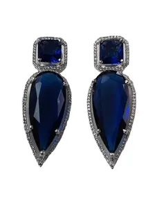 Factory Price Hot Sale Mix CZ Earrings Jewelry Studs Oval Shape American Diamond Stud Earrings For Women