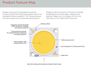 Chip LED COB Bridgelux BXRE-30G6500-C-73 BXRE-40G6500-C-73 Gen 7 V22 Array Blanco 3000K 4000K Alto CRI 90 Regulable - Product Image 3