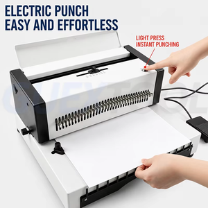 Relieuse à peignes électrique Exuan avec poinçonnage de précision et pédale pour bureau - Product Image 5