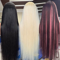 Wig Lace Front 613 Rambut Manusia Asli Virgin, Wig Frontal Lace 13x6 Loose Deep, Sudah Di-pre-pluck, Kepadatan 200%, Wig Lace Front HD Pirang 613