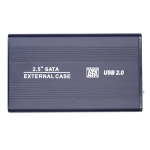 2.5 Inch SATA to USB 2.0 External Hard Drive HDD Enclosure Stock Usb Aluminum Case Box External Hard Drive for No Laptop 1pcs