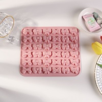Schattige strikvormige, milieuvriendelijke, hittebestendige, antiaanbak, niet-toxische siliconen mal voor het bakken van kleurrijk ijs, snoep, cake, ovenbestendig