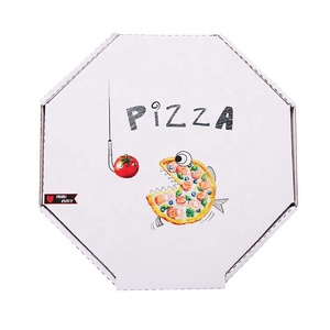 Black/White octagon shaped corrugated paper box packaging pizza packing boxes