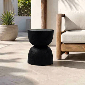 Wholesale Solid Teak Wood Handmade Eco-Friendly Modern Accent <b>Stool</b> Side Table Apartment <b>Bedroom</b> Living Room Workshop Decoration - Product Image 1