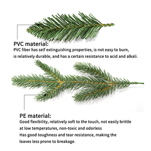 Encrypted PE Hybrid Flocking Artificial Christmas <b>Tree</b> with Built-in Dual-Color Lights Eco-Friendly Luxury Home Decor - Product Image 5