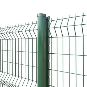 Водонепроницаемое 3d изогнутое ограждение по периметру с зеленым порошковым покрытием персиковый столб забор высокой безопасности 3d забор панель для сада
