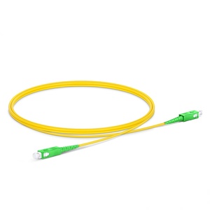 1m (3ft) SC APC to SC APC Simplex OS2 Single Mode Riser (OFNR) 2.0mm Yellow Jacket Fiber Optic <strong>Patch</strong> Cable <strong>Cord</strong> - Product Image 4