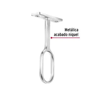 Boîte avec 10 unités Support central pour tube ovale de placard, HERMEX - Product Image 2