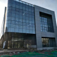 Mur rideau en verre en alliage d'aluminium moderne personnalisé, directement de l'usine, pour bureaux, hôtels, centres commerciaux, villas - Anti-corrosion, garantie 5 ans