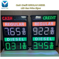 Layar Tampilan Pengubah Harga Bensin 12 Inci yang Dapat Disesuaikan, Tanda Harga Bahan Bakar CASH CREDIT dengan REGULAR DIESEL