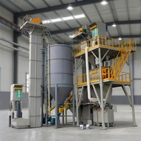 Linea di Produzione Automatica Verticale Completa per Malte Secche con Silos Integrati per Impianti di Miscelazione ad Alta Capacità e Risparmio di Spazio