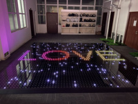 Piste de danse LED numérique magnétique blanche à installation rapide pour mariages et événements