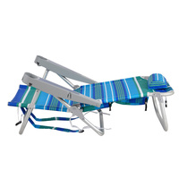 Chaise de plage moderne Kejie en aluminium avec porte-gobelets double, accoudoirs en plastique, pliable et portable, capacité de 300 lb, personnalisable