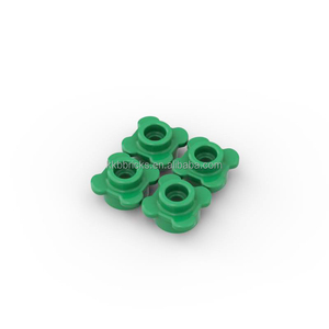 教育玩具 1 公斤 ABS 塑料圆板 1 X 1 带花边（4 个花柄/花瓣）经典积木 DIY 零件 编号 33291 - Product Image 2